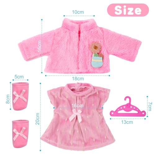 Miniatura 2 de Aolso Ropa Para Muñecas Bebé Ropa Para Muñecos Bebé De 35cm-45cm Conjunto De Ropa De Muñeca,Juego De Disfraz De Muñeca Para Niños Y Niñas,Accesorios Para Muñeca No Muñecas -Cordero