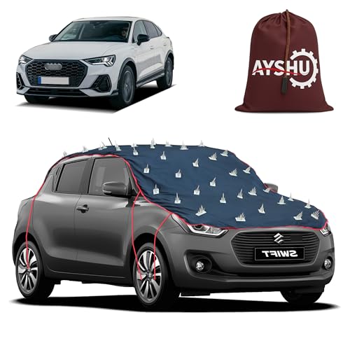 Image of AYSHU Water-Resistant Spike Car Cover for Audi Q3 - Protects from Dogs, Monkeys, Dust, Sunlight & UV - Full Roof Universal Fit