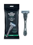 by Amazon 3-Blade Disposable Razors Men Black 4 1 Pack