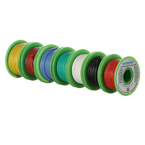 Image of BNTECHGO 18 Gauge Silicone Wire Kit 7 Color Each 25 ft Flexible 18 AWG Stranded Tinned Copper Wire