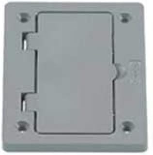 Hubbell Wiring Systems PFBR826GYA Plastic Flush Rectangular Non-Metallic Cover with Duplex and Style Line Decorator Insert, 2-31/32