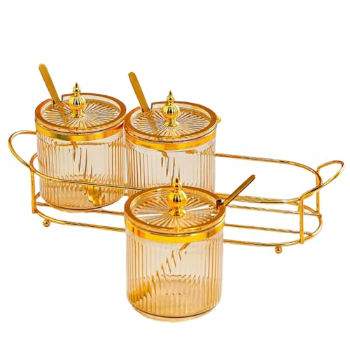 Recipientes herméticos de sal, para condimentos, botellas de condimentos con tapa y cuchara para gabinetes de cocina, hogar, restaurante, mostrador, cajón, camping, , mesa