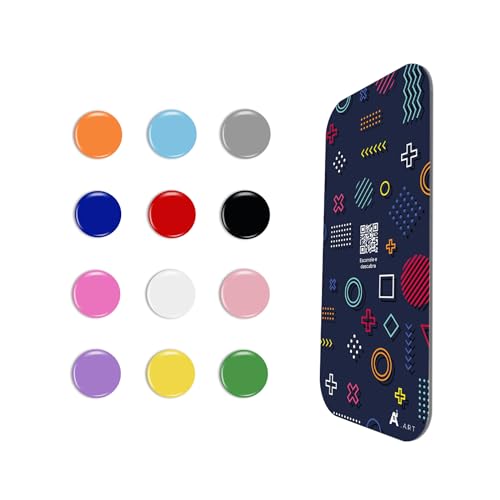 24 Imãs Coloridos p/Geladeiras, Murais e Quadros Magnéticos (Colorido)