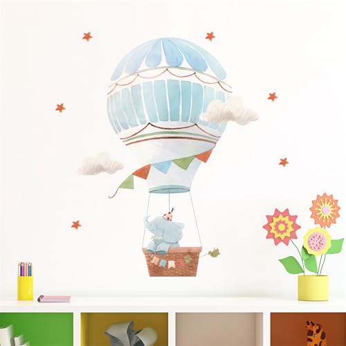 Vinilo Decorativo Infantil Elefante Globo - 62x74 cm miniatura 3