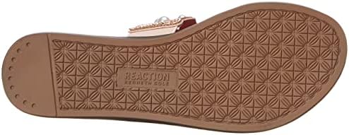 Kenneth Cole Reaction Women's Women's Spring X Band Scallop Jewel Flat Sandal, Quartz, 5 | Image 3