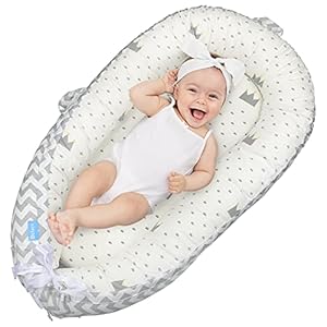 Delauv Baby Lounger,Co-Sleeping for Baby Newborn Lounger,Baby Nest for Crib & Bassinet,Soft Breathable Fiberfill…