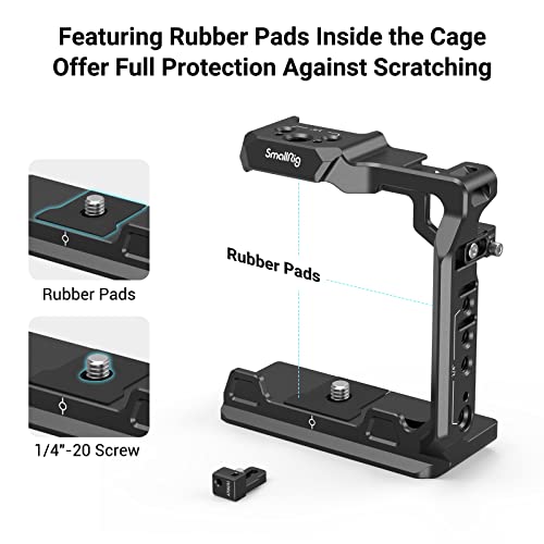 Image of SmallRig Camera Half Cage for Sony Alpha 7R V /Alpha 7 IV /Alpha 7S III /Alpha 1 /Alpha 7R IV - 3639,Black | with Quick Release Plate for Arca
