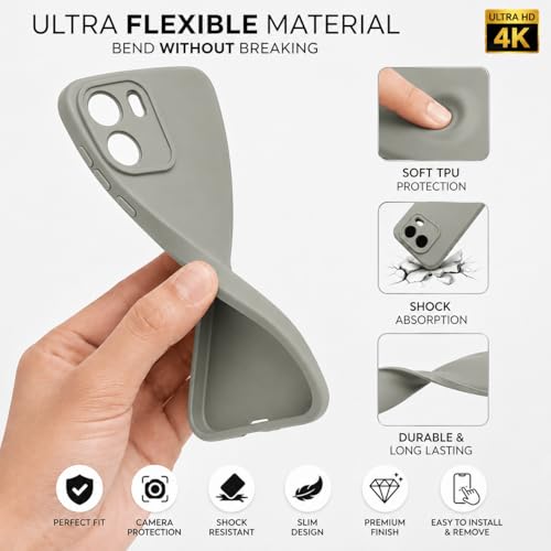 Image of FIRST MART Matte Silicone Back Cover for OnePlus Nord CE 6 - Green