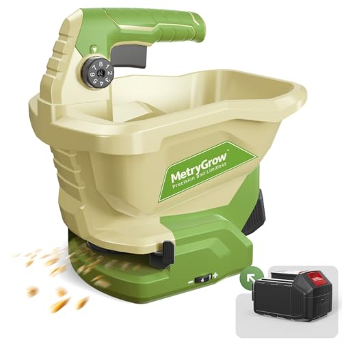 MetryGrow Hand Grass Seed Spreader for Lawns with Battery