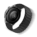 ToVioc Cinturini Silicone per Huawei Watch GT 6 46mm/GT 6 Pro/GT 5/GT 5 Pro/5/4, 22mm Sostitutivo Cinturino Silicone Magnetico per Huawei Watch GT Runner 2 1/Ultimate 2 1 - Nero