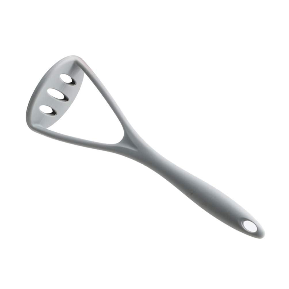 Heavy Duty Potato Masher – Silicone Ricer Press With Non-Stick Handle, Grey, 10.43 Inch, Food Grade Silicone