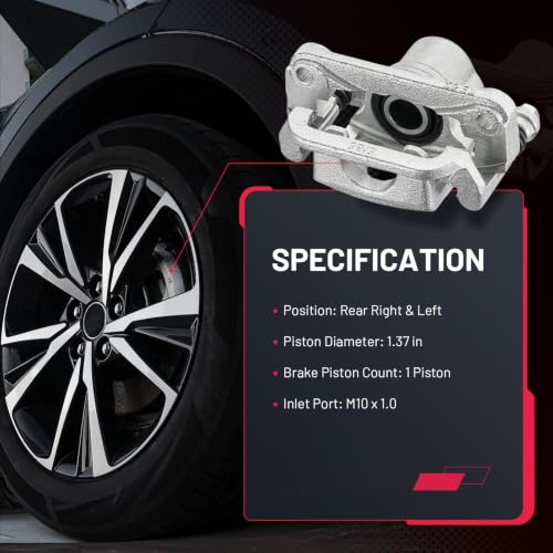 Image of BDFHYK 19-B2780A 19-B2781A Rear Disc Brake Caliper Assembly Compatible with Nissan Altima 2007-2012 2.5L L4 /3.5L V6, Compatible with Nissan Maxima 2007-2008 3.5L V6, GAS /FULL HYBRID EV-GAS (FHEV) 2pcs