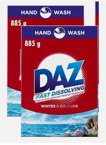 CREATE ZONE DAZ Washing Powder - Hand Wash Whites & Colours - Stain Removal & Colour Protection- 885g (Pack Of 2)