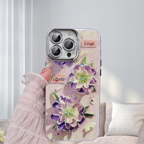 Coque iPhone 16 Pro Max violette avec protège-caméra et béquille - 4