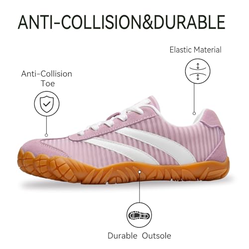 Image of Barefoot Shoes Women Casual Sneakers,Wide Toe Box Shoes Women Zero Drop Barefoot Shoe Men,Minimalist Trail Running Shoe,Non-Slip Lightweight Breathable Comfortable Fashion Walking Hiking Shoes Unisex
