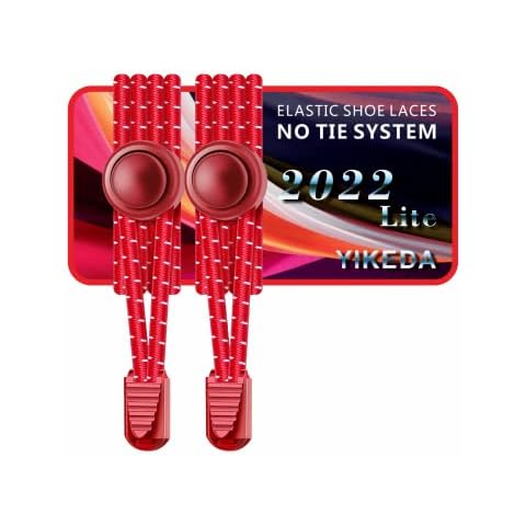 YIKEDA No Tie Elastic Laces(Red) Cover