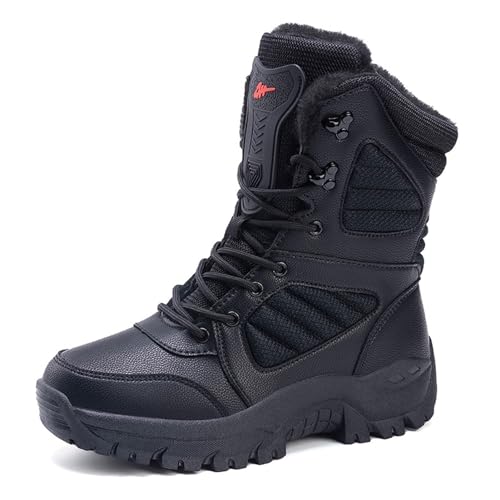 Winter Work Boots,Outdoor High Top Cold-Weather Warm Snow Boots for Men,Comfortable Slip Resistant Snow Shoes for Mens Waterproof,for Camping/Hiking