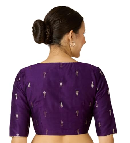 Image of Studio Shringaar Women's Handloom Cotton Silk Readymade Saree Blouse with Underarm Sweat Pads (Pack of 14 Pads)