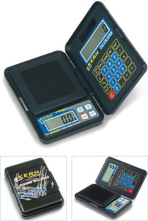 KERN - Báscula de bolsillo con calculadora integrada (calidad alemana, 60 g, 0,01 g)