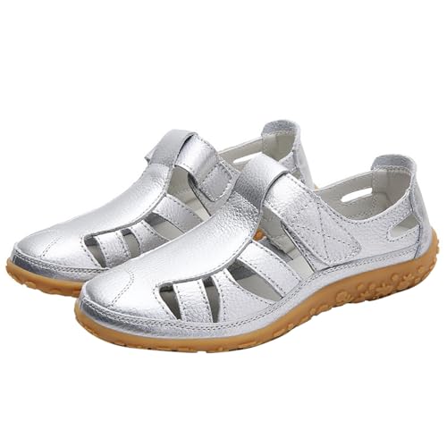 HOOUDO Sandalias Comodas Mujer Mode Ligeras Sandalias Cómodas Transpirable Suave Elegantes Zapatos Anchas Ajustables Zapatos para Trabajo