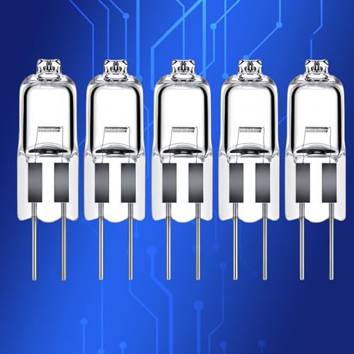 LISOCLU ¡G4 lámparas halógenas blanco cálido 3000K luz regulable para campanas de cocina, cocinas, sala de estar y dormitorio! 5pcs para el diseño creativo de la iluminación!(5W/12V)