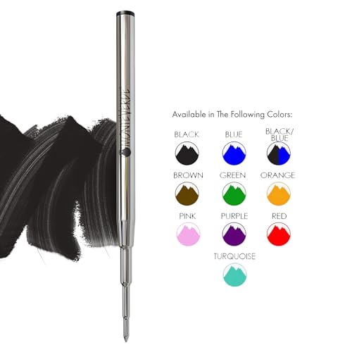Image of Monteverde Ballpoint Refill to Fit Montblanc Ballpoint Pens, Medium Point, Soft Roll, Black, 2 Per Pack (M132BK) | Smooth, reliable ballpoint refill made for everyday writing, forms, notes, signatures, and work use.