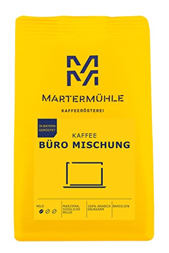 Martermühle Kaffee Büro Mischung 1kg ganze Bohnen mild I Arabica I Aroma: Nuss I Ganze Kaffee-Bohnen schonend geröstet, säurearm