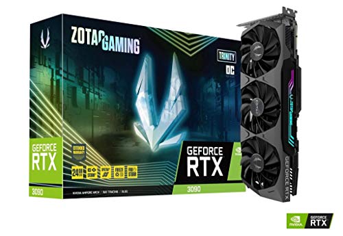 ZOTAC Gaming GeForce RTX™ 3090 Trinity OC 24GB GDDR6X 384-bit 19.5 Gbps PCIE 4.0 Gaming Graphics Card, IceStorm 2.0 Advanced Cooling, Spectra 2.0 RGB Lighting, ZT-A30900J-10P