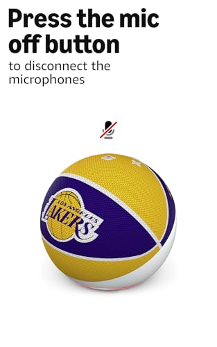 Image of Amazon Echo Dot (newest model) | Officially Licensed NBA Limited-Edition | Los Angeles Lakers