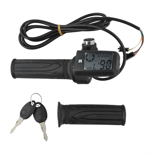 Electric Bike LCD Throttle Real-Time Voltage Detection 3-Speed Regulation For 36V 48V 60V 72V E-Bikes Scooters Tricycles(6pin)