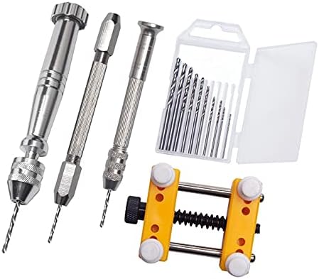 Drill Bits For Mini Pin Vise Aluminum Hand Drill With Precision Chuck Twist Drill Bit Woodworking Rotary Tool Set