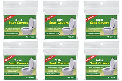 Coghlan's 10-Pack Biodegradable Tissue Toilet Seat Covers (6-Pack)
