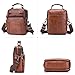 Imagen de MANNUOSI Bolso de Hombro de Cuero de los Crossbody Bolsa de Mano Messenger Hombre Piel Bolso de Negocios Marrón C