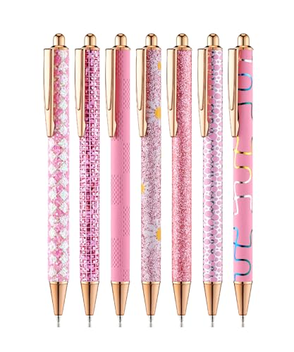 Mr. Pen- Fancy Pens for Women, Pink Paradise, 7 Black Ink Ballpoint Pens with 10 Refills, 1.0mm, Cute Pens for Journaling, Mother's Day