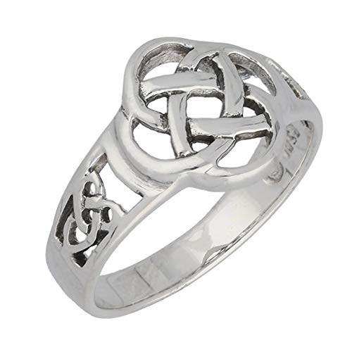 Celtic Triquetra Trinity And Flower Knot Eternity Sterling Silver Ring Size 6(Sizes 4,5,6,7,8,9,10,11) #TOP1