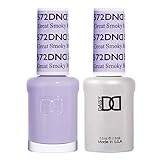 DND Gel Polish Set, Purple Collection, UV/LED Gel Polish and Air Dry Nail Lacquer, Matching Chip-Free Polish Duo, 572 Great Smoky Mountain, 0.5 Fl Oz