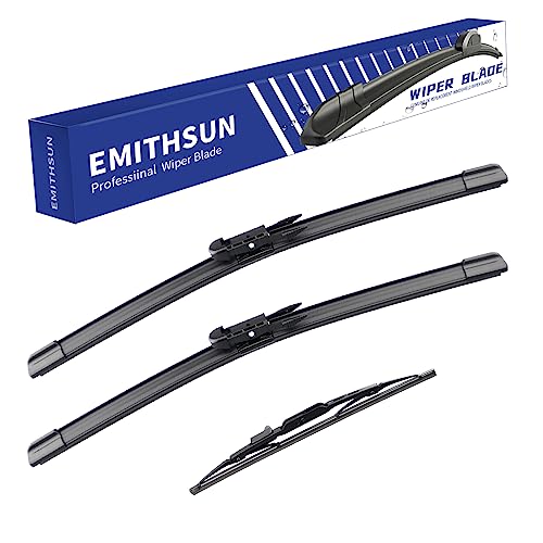 Image of EMITHSUN Replacement for 2008-2022 Toyota Sequoia Windshield Wiper Blades | 26 inch+23 inch+12 inch,OEM Quality,Front & Rear Wipers,Stable & Quiet Performance,All-Seasons Rubber Wiper Blades,Streak-Free Wiping