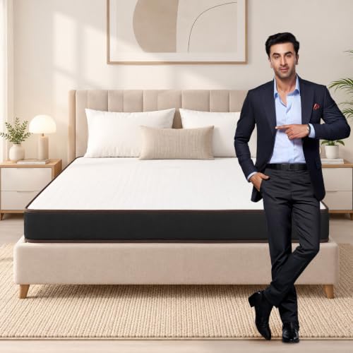 Nilkamal SLEEP Lite Dual Comfort 5 Inch Mattress | 10 Year Warranty | Reversible Design | Soft & Firm Sides | Superior HR Foam | Breathable Knitted Fa