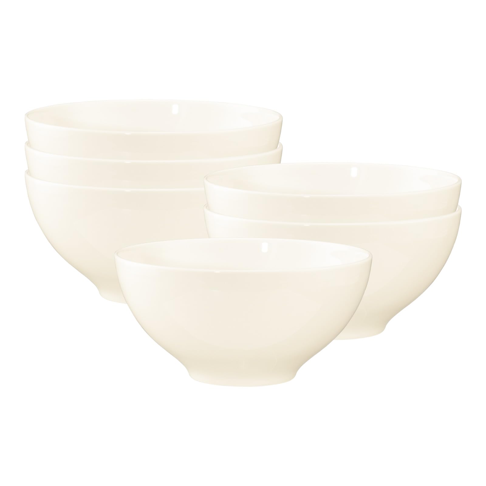 Seltmann Weiden Savona Müslischalen 6er Set, ø 15.7 cm, Runde Schalen für Müsli/Desserts/Salat, Porzellan, Spülmaschinen- & Mikrowellenfest, Fine Diamond