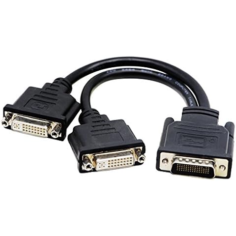 zdyCGTime DMS-59 to DVI Splitter Cable Connector For Dual Monitor Setups or as a DVI Adapter Y Cord Dongle-10inch Cover