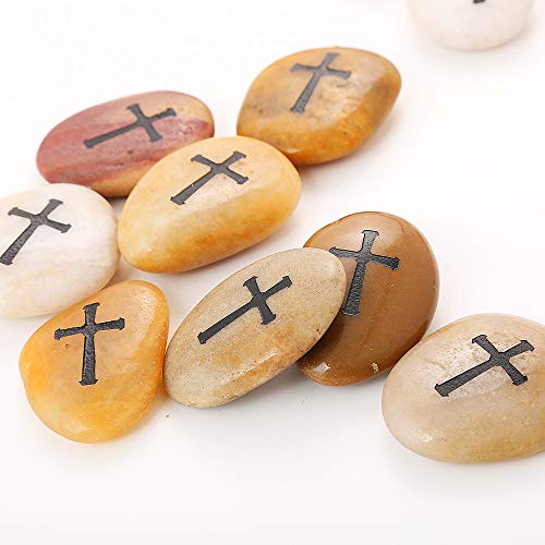 24PCS CROSS RockImpact Engraved Inspirational Stones, Sentimental Gifts, Blessing Motivational Treat - Image 4