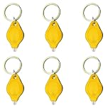 MACHSWON 6PCS Mini Keychain Torches Flashlight UV Money Checker Key-Chain LED Money Detector Light Key Ring Light Torch Yellow