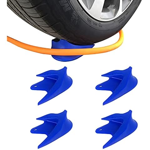 HOXWELL Hose Guide for Car Wash Tool, Durable Plastic Wash Hose for Car Detailer, Prevent Hose Stucking Under Tires (4 Packs Blue) Cover