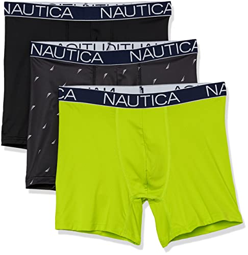 Nautica Men's Stretch Light Weight Mesh 3 Pack Boxer Brief