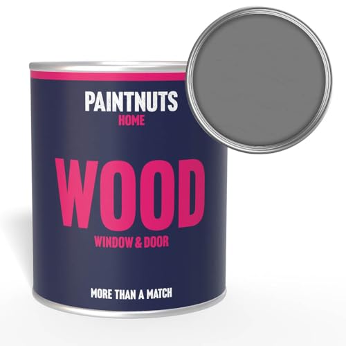 Paintnuts Wood Window & Door Paint - RAL-7037 - DUSTY GREY Satin 250ml Tin