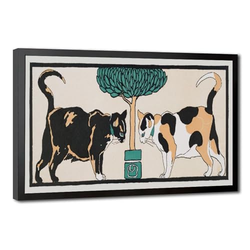 Illustration chat Edward Penfield : transformez votre bureau avec cet art vintage