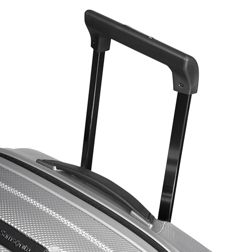 Image of Samsonite Proxis Global Carry-On Hardside Luggage with Dual Spinner Wheels, Airline Approved - Innovative Roxkin Lightweight Shell With Ultimate Durability- TSA Lock, Telescopic Handle - Silver