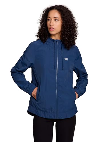 Reebok Womens Marathoner Windbreaker Jacket Blue Wing Teal Medium