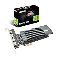 ASUS Nvidia GeForce GT710-H4-SL-2GD5 Grafikkarte (2GB DDR5 Speicher, 4x HDMI, Single Slot, GPU Tweak II)