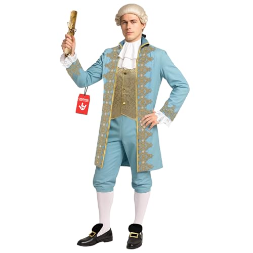Costume Colonial Nobleman Blue Costume Men XL déguisement homme
